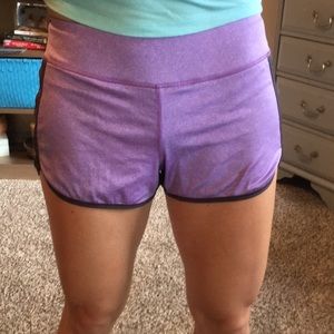 Purple lilac workout shorts